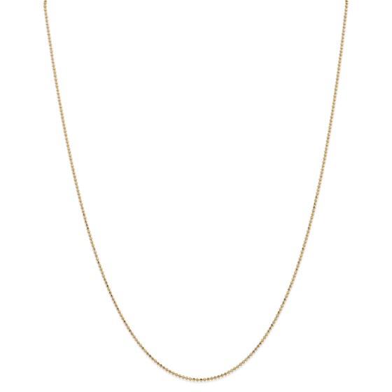 14k Gold 1.2 mm Diamond-cut Baby Ball Chain Necklace - 18 in. 14k Gold 1.2 mm Diamond-cut Baby Ball Chain Necklace - 18 in.